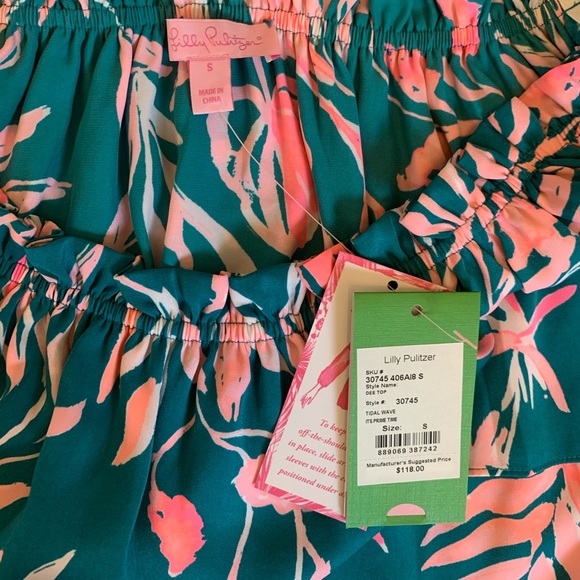 Lilly Pulitzer Dee Off The Shoulder Top - Picture 2 of 3